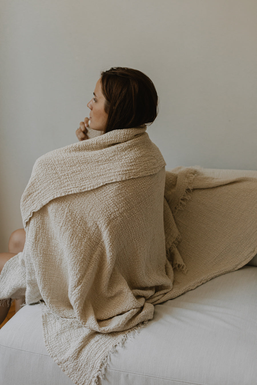 The COUVRIR  Throw — Stonewashed Linen